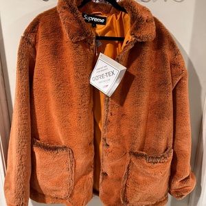 Supreme two tone faux fur coat
